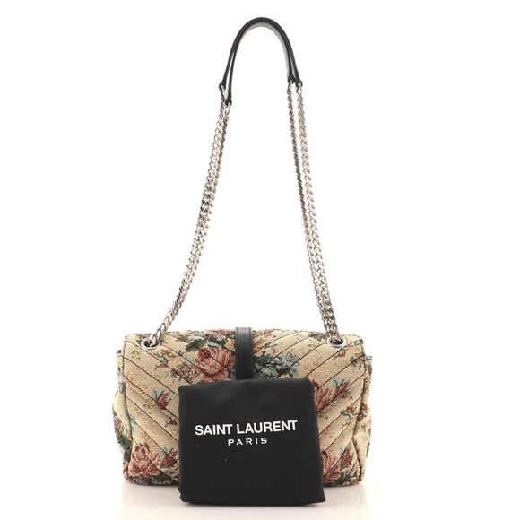 Saint Laurent Classic Monogram Envelope Satchel Matelasse Chevron Printed Fabric - Picture 2 of 7